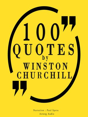 cover image of 100 quotes by Winston Churchill